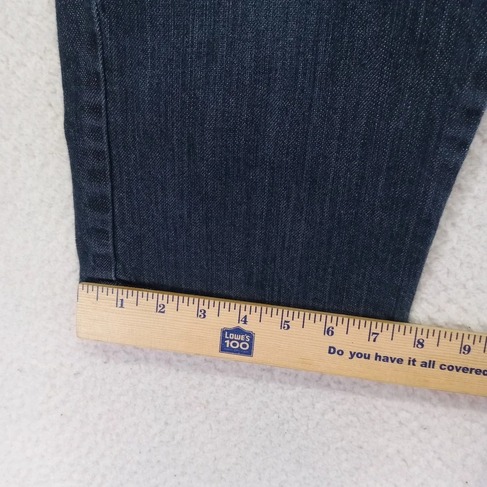 Lee One True‎ Fit Dark Wash Denim Capris Womens 12M Low Rise Cropped Jeans